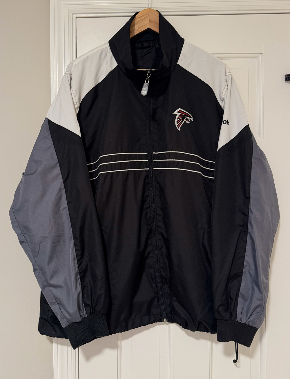 Vintage Reebok NFL Atlanta Falcons Windbreaker Jacket Mens Lg Full Zip SI Promo